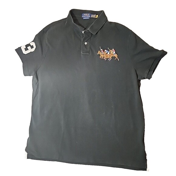 POLO RALPH LAUREN Shirt Mens Extra-Large BIG Triple Pony Embroidered 3 VINTAGE - Picture 1 of 9
